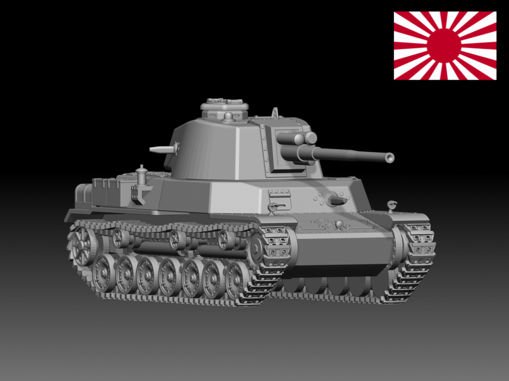HINODE 1/144レジンキット　未塗装 WW2 日本陸軍 四式中戦車 チト　B